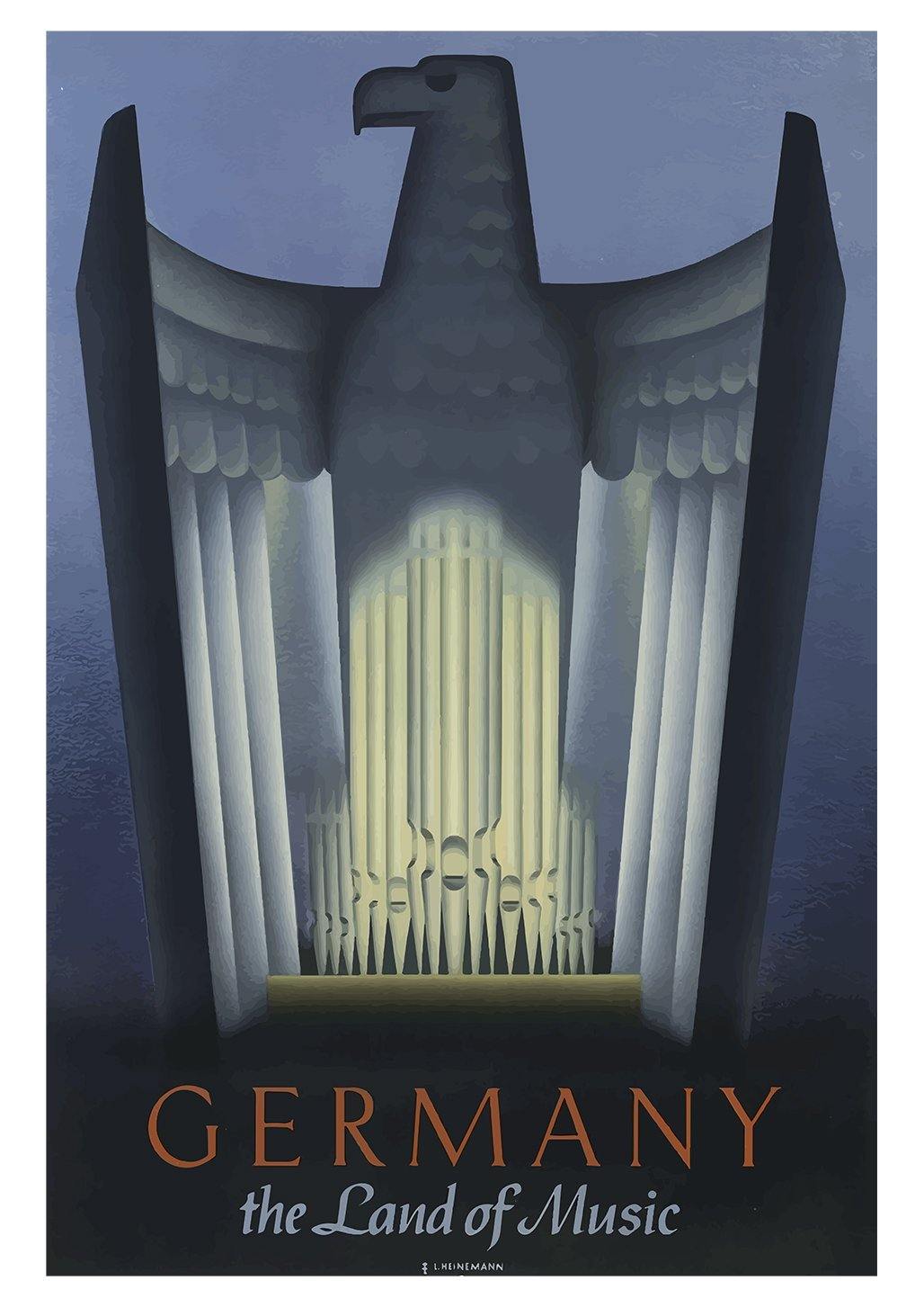 GERMANY POSTER: The Land of Music Vintage Travel Print - Pimlico Prints