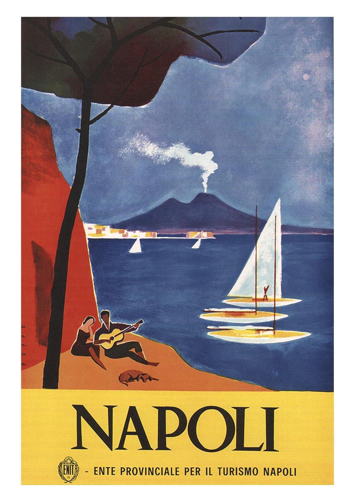 NAPLES TRAVEL POSTER: Vintage Italian Tourism Print - Pimlico Prints