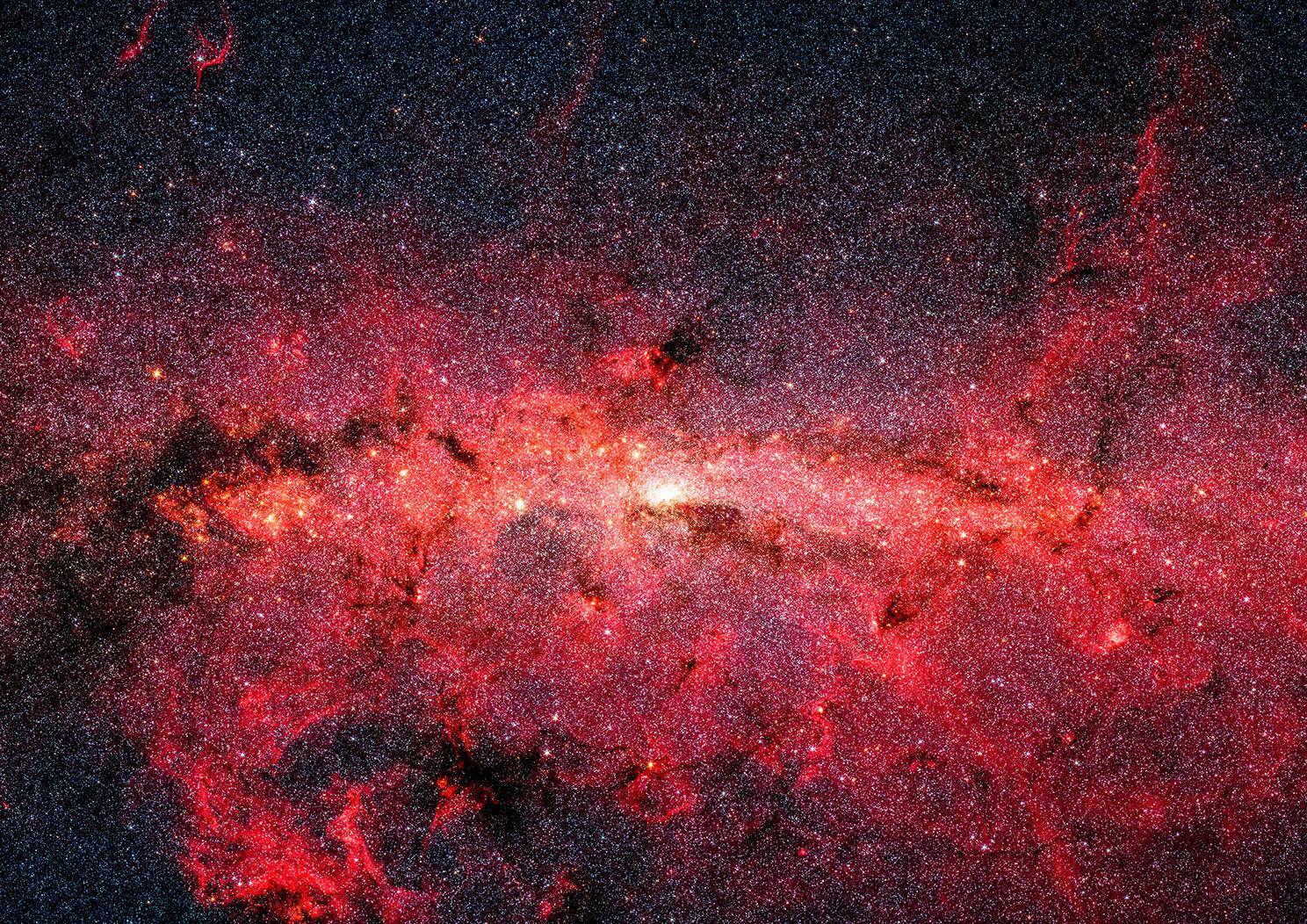 MILKY WAY POSTER: Red Galaxy of Stars Image by NASA - Pimlico Prints