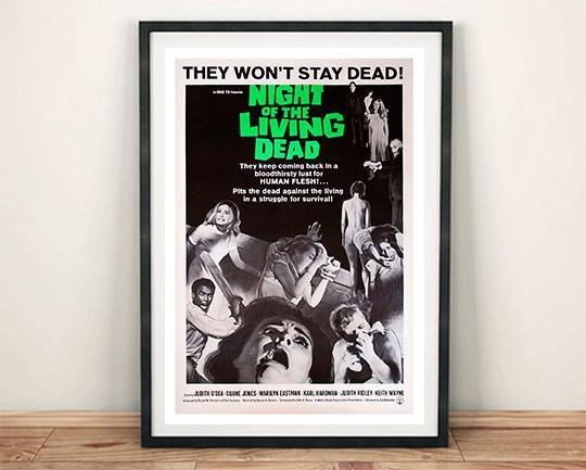 NIGHT OF THE LIVING DEAD: Zombie Movie Poster Print - Pimlico Prints