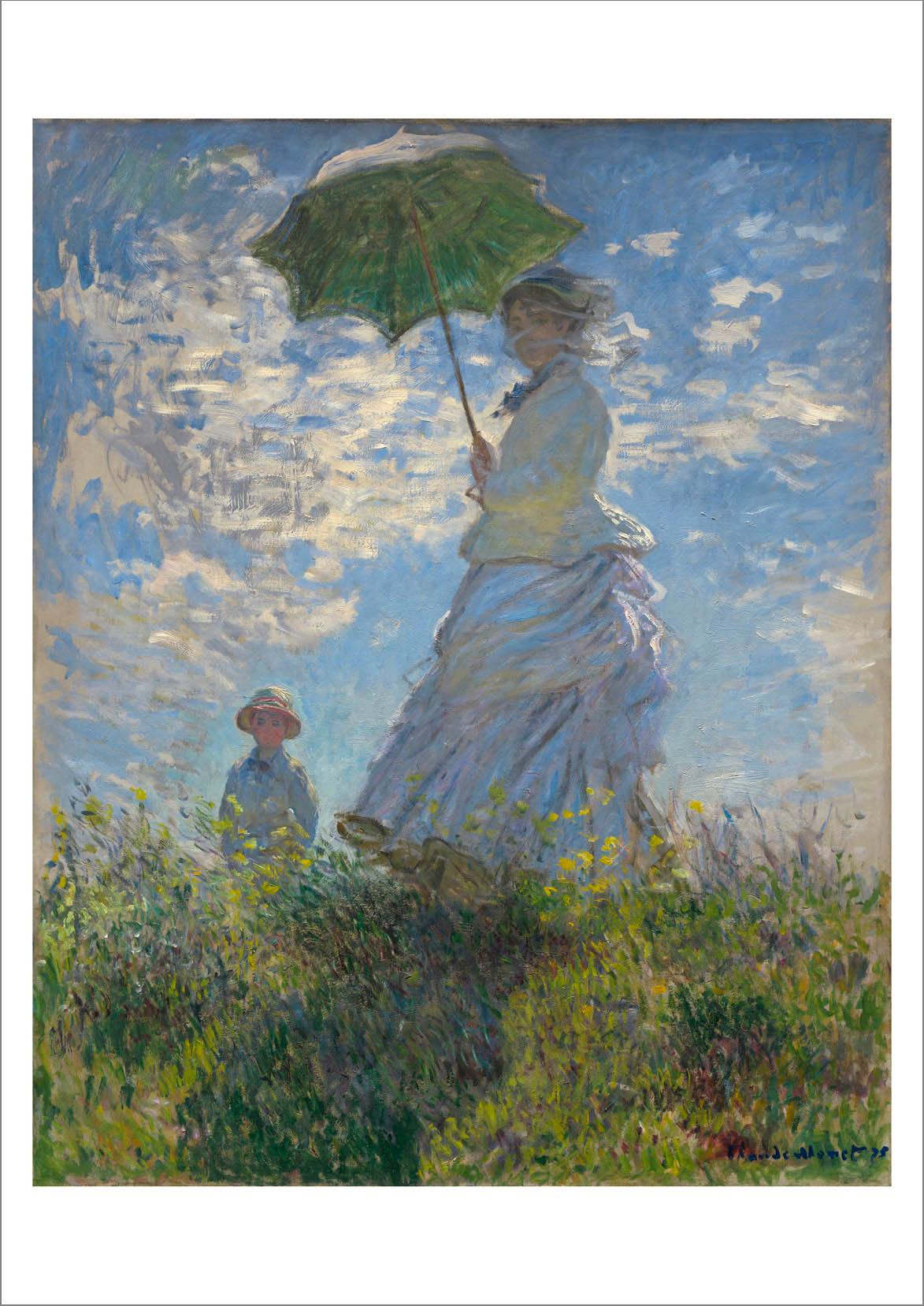CLAUDE MONET: Woman with Parasol - Madame Monet and Son, Art Print - Pimlico Prints