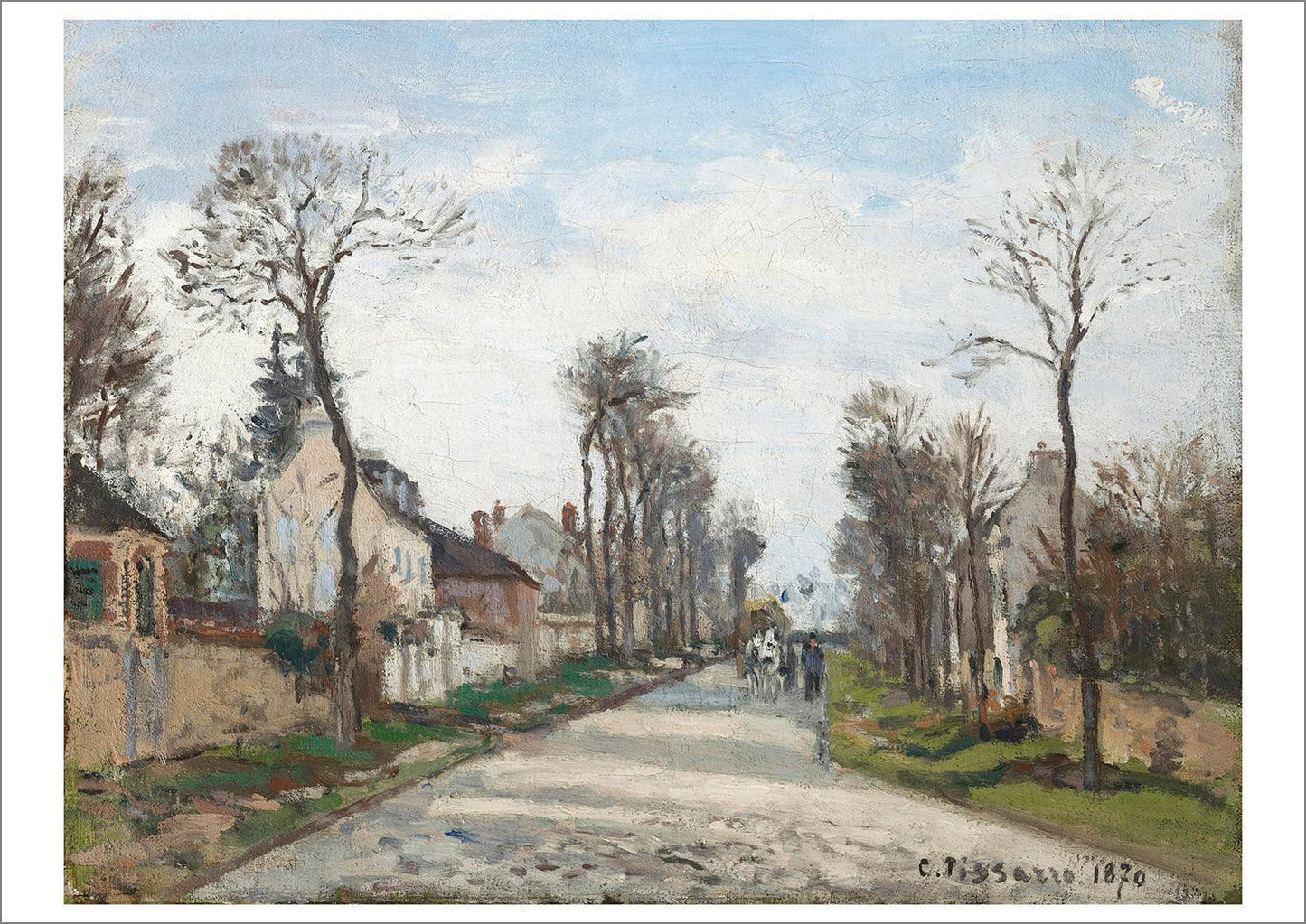 CAMILLE PISSARRO PRINT: Versailles road, Louveciennes, Fine Art Reproduction - Pimlico Prints
