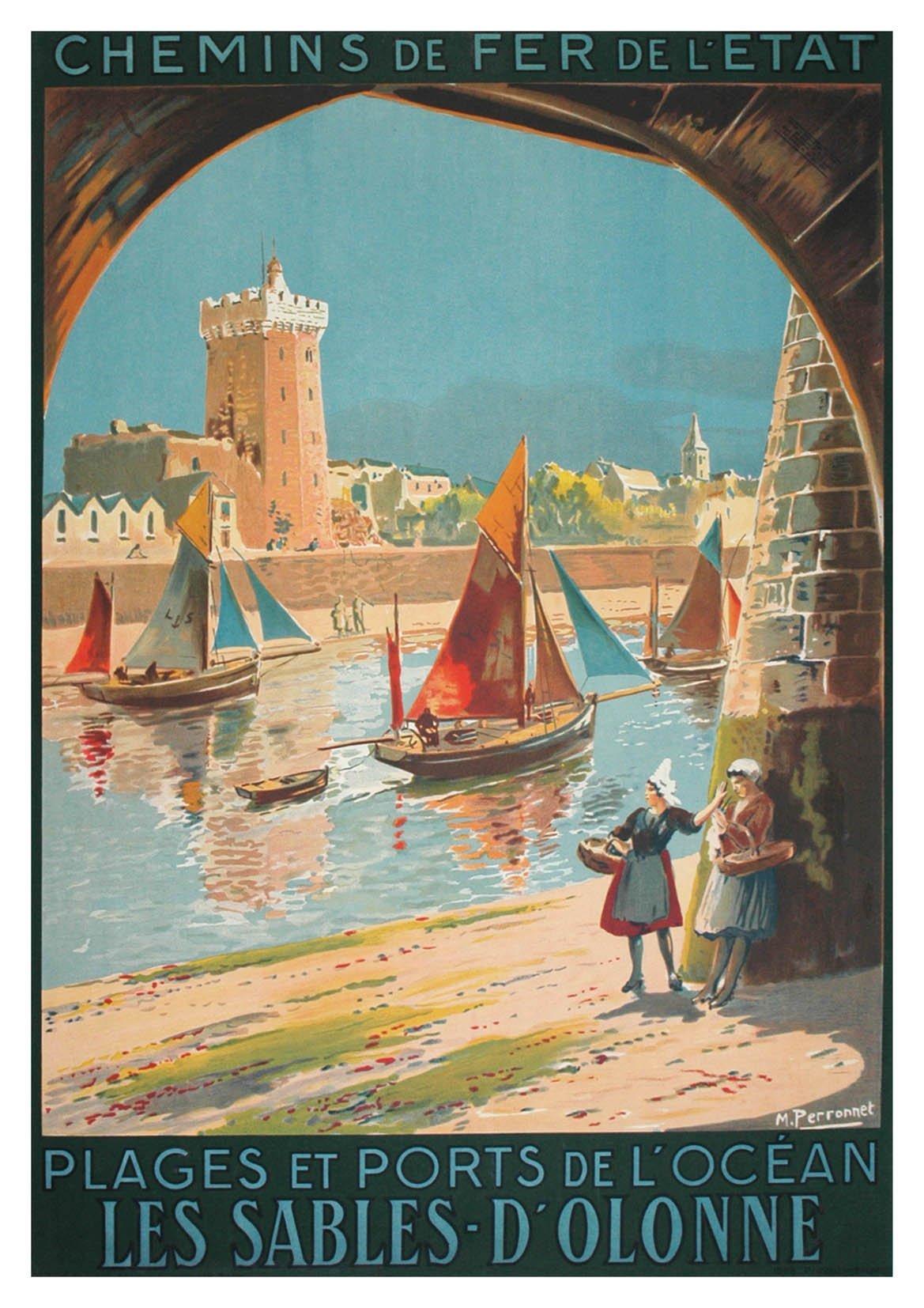 PLAGE & PORTS POSTER: Vintage French Travel Print - Pimlico Prints