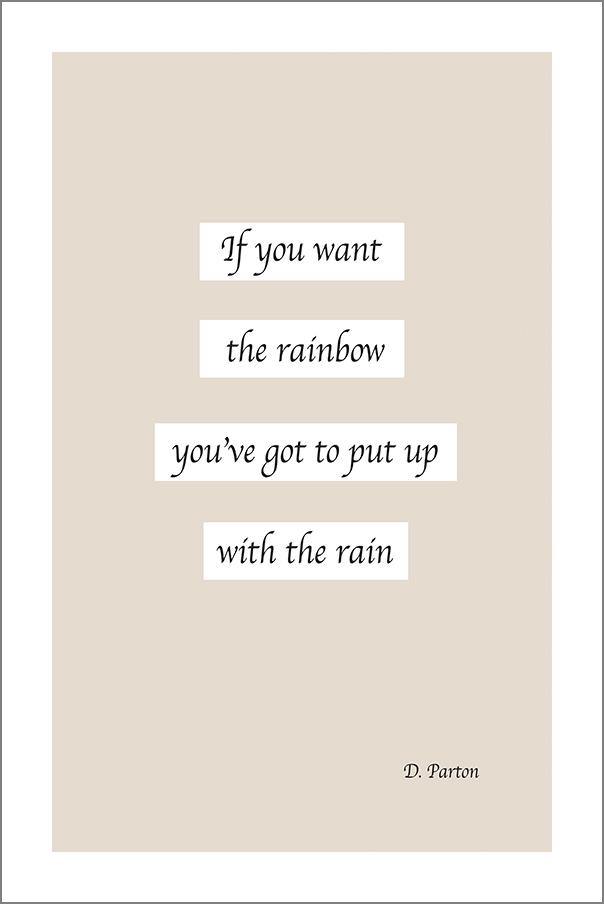 RAINBOW QUOTE: Inspirational Text Poster Art - Pimlico Prints