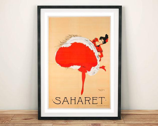 SAHARET POSTER: Vintage Vaudeville Dancer Print - Pimlico Prints