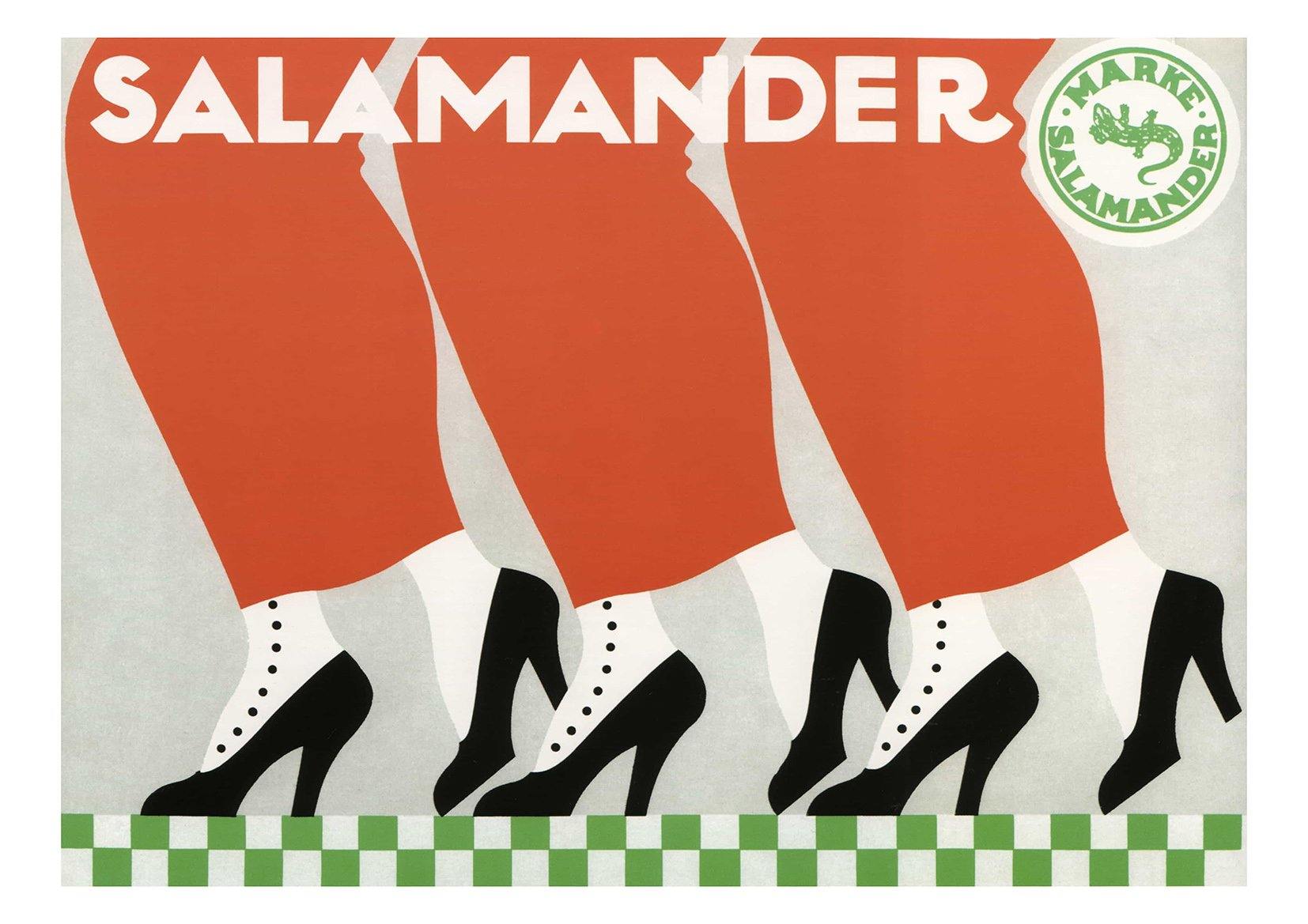 SALAMANDER SHOES POSTER: Vintage Advert Art Print - Pimlico Prints