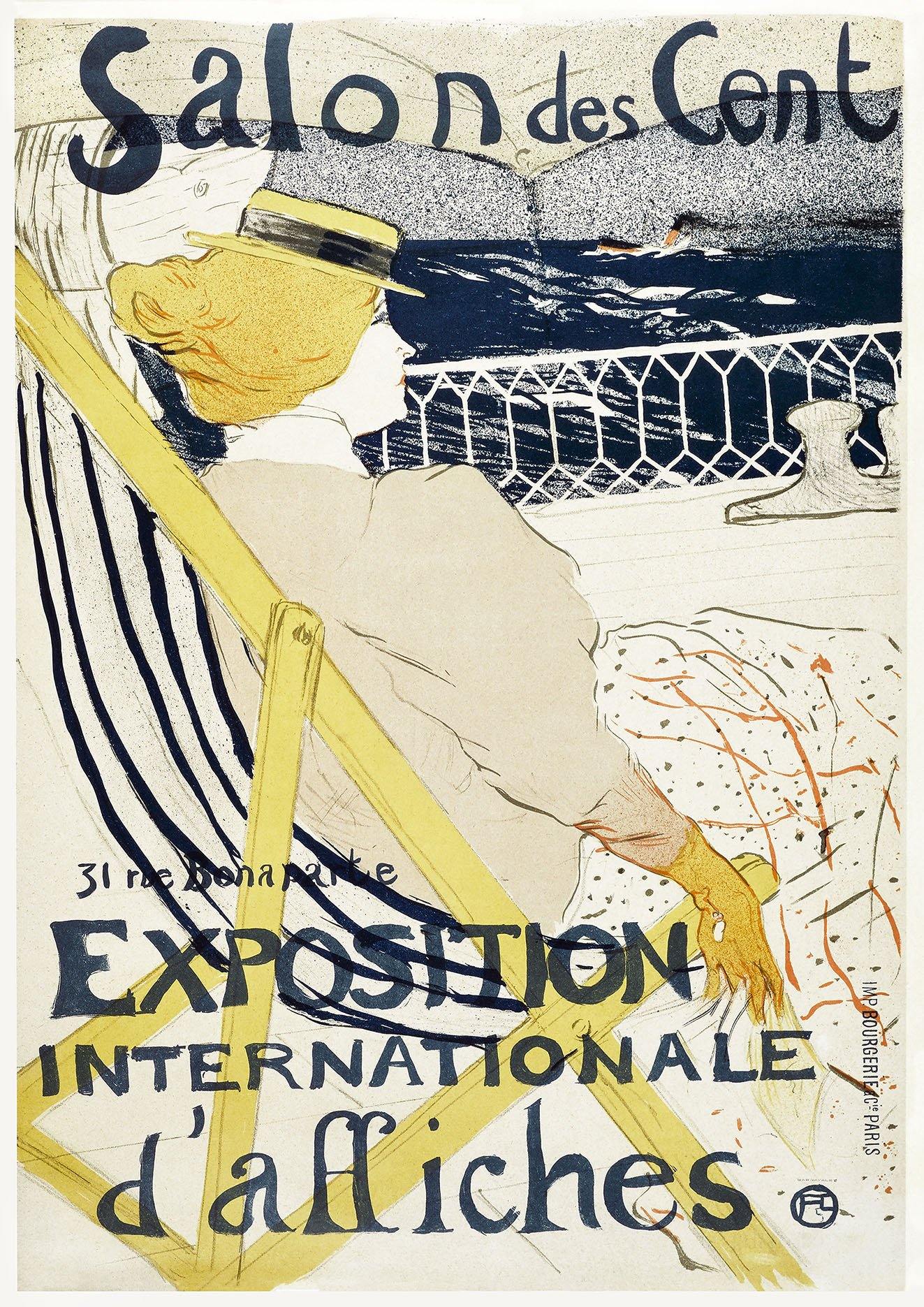 SALON DES CENT POSTER: Toulouse Lautrec Art Print - Pimlico Prints