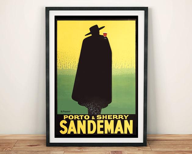 SANDEMAN POSTER: Vintage Port Advert Art Print – Pimlico Prints