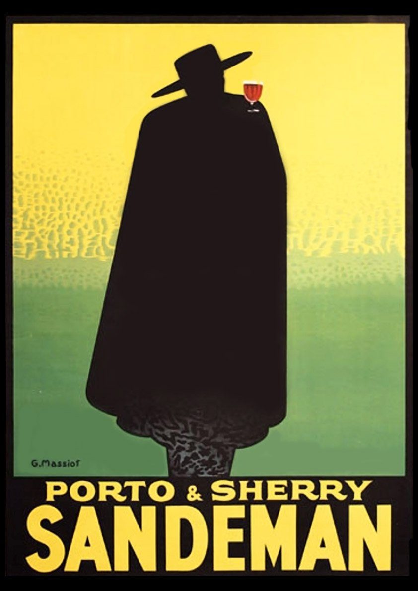 SANDEMAN POSTER: Vintage Port Advert Art Print - The Print Arcade