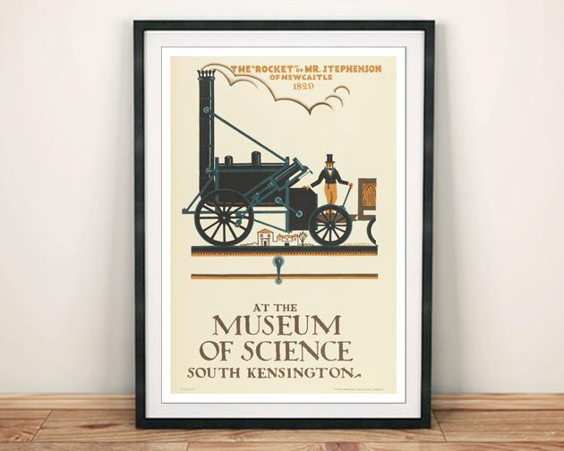 SCIENCE MUSEUM POSTER: Vintage Steam Train Exhibition Print - Pimlico Prints