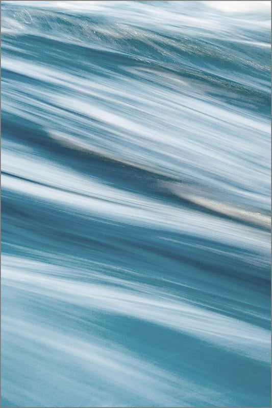 BLUE WAVE PRINT: Abstract Ocean Photo Art - Pimlico Prints
