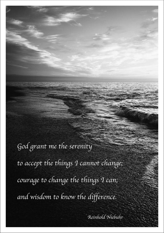 SERENITY PRAYER PRINT: 'God Grant Me' Poetry Art - Pimlico Prints
