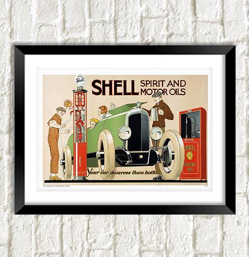 SHELL POSTER: Vintage Motoring Advert - Pimlico Prints