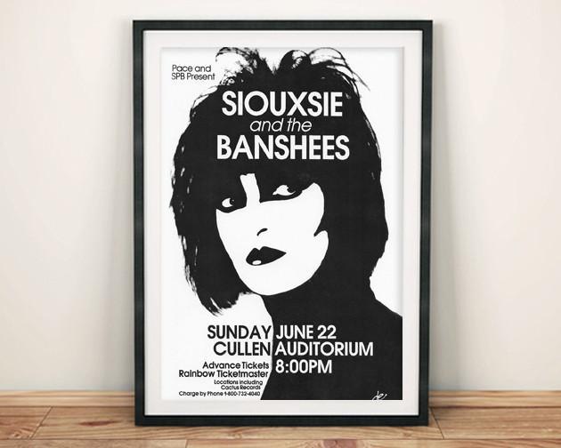 SIOUXSIE & BANSHEES POSTER: Vintage Concert Poster Reproduction - Pimlico Prints