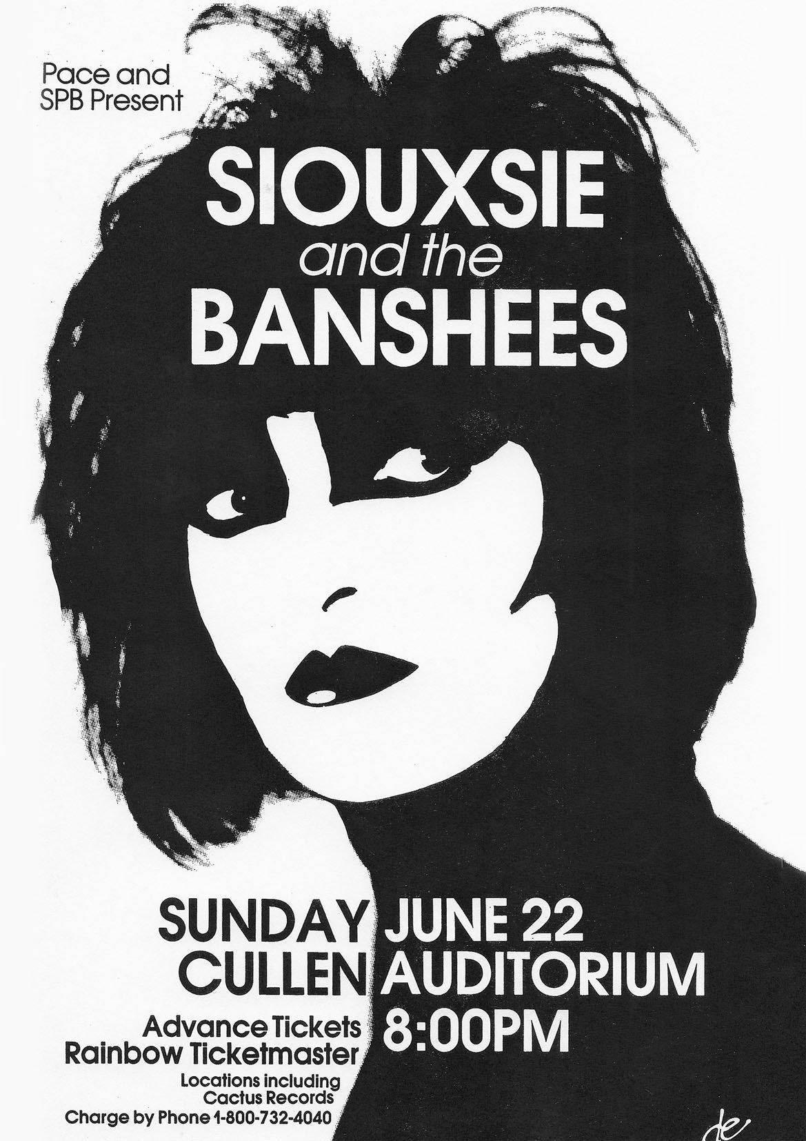 SIOUXSIE & BANSHEES POSTER: Vintage Concert Poster Reproduction - Pimlico Prints