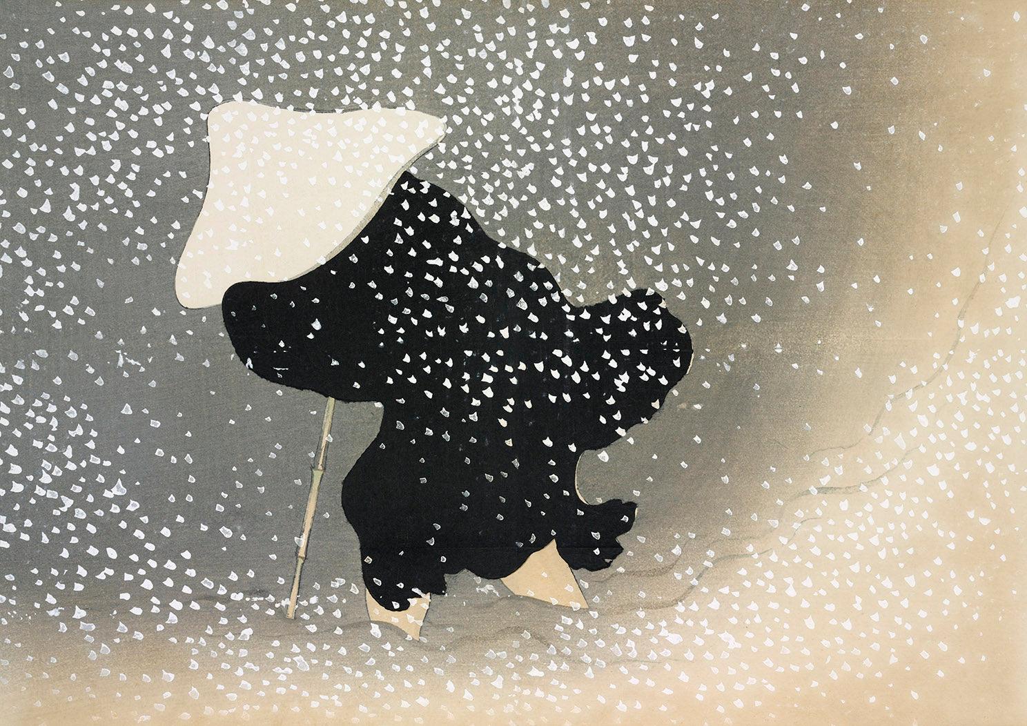 SNOW ART PRINT: Vintage Sekka Japanese Artwork - Pimlico Prints