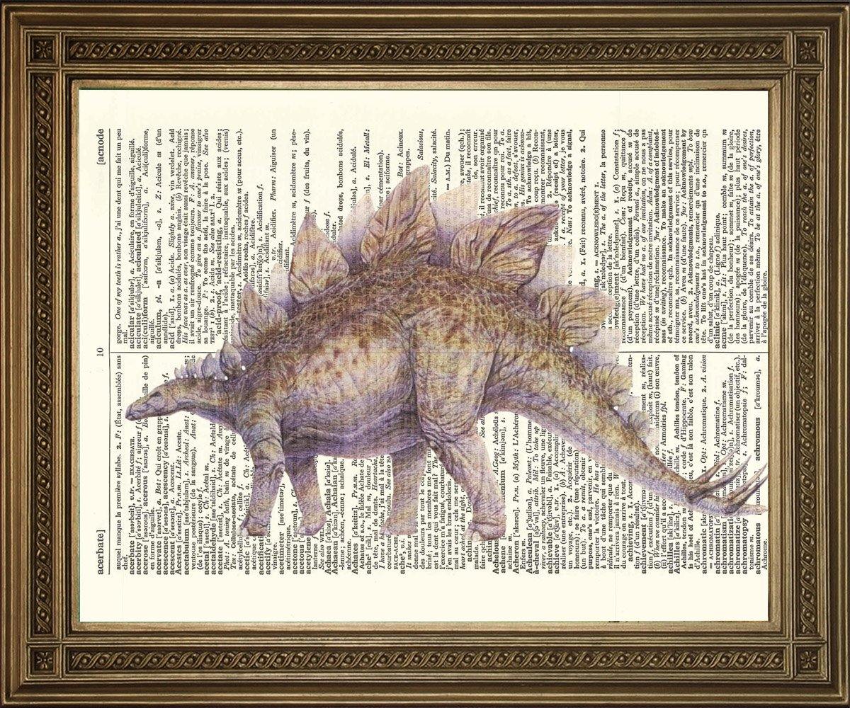 DINOSAUR PRINTS: T-Rex, Triceratops, Stegosaurus, Diplodicus Artworks - Pimlico Prints