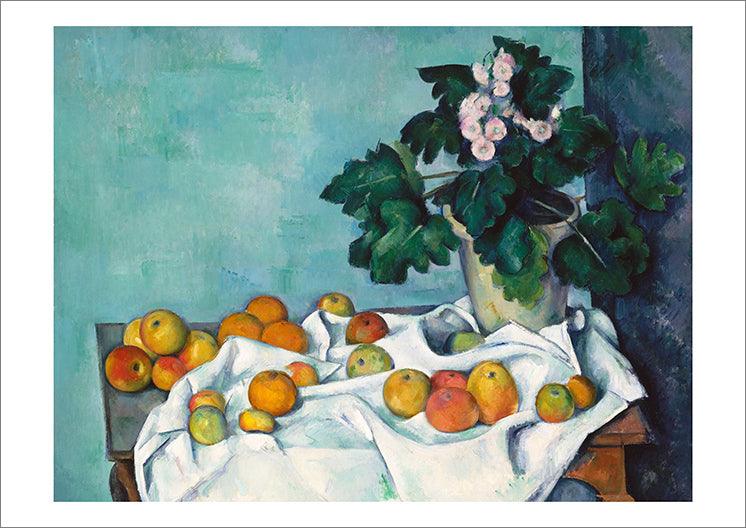 PAUL CEZANNE: Still Life with Apples and a Pot of Primroses, Fine Art Print - Pimlico Prints