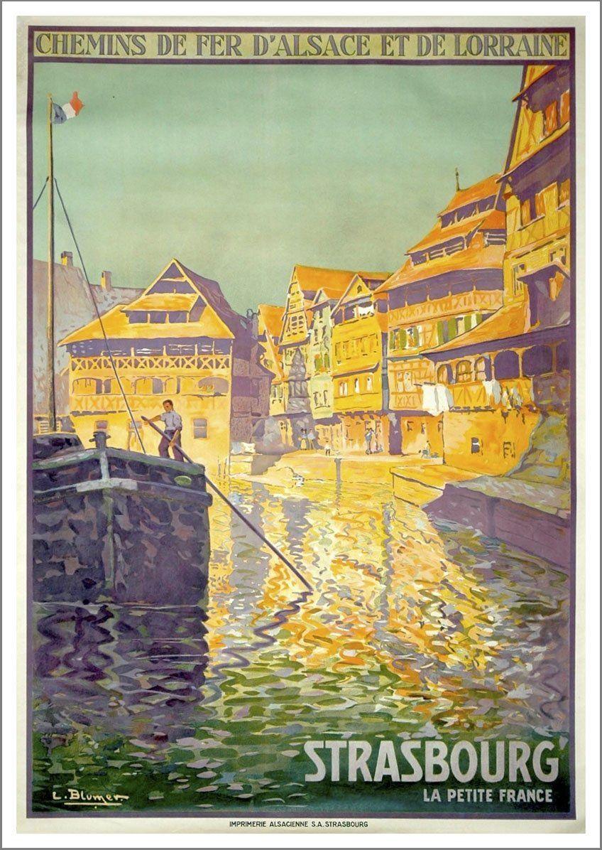 STRASBOURG TRAVEL POSTER: Vintage Swiss Advert Print - Pimlico Prints