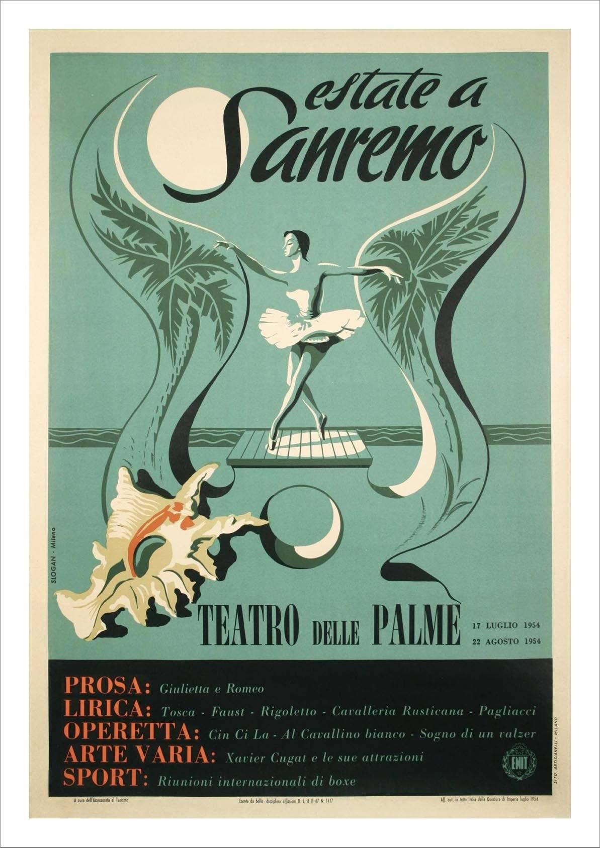 Italian Opera Poster THEATRE POSTER: Vintage Italian Concert Print – Pimlico Prints