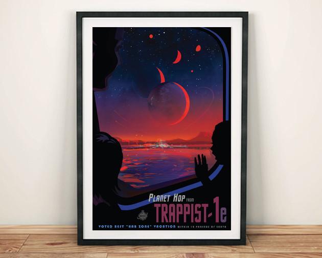 TRAPPIST POSTER: NASA 'Exoplanet' Space Print - Pimlico Prints