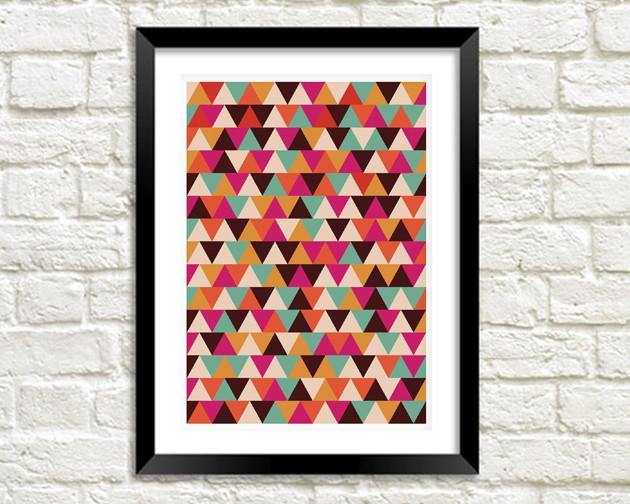 GEOMETRIC PRINT: Triangles Art - Pimlico Prints
