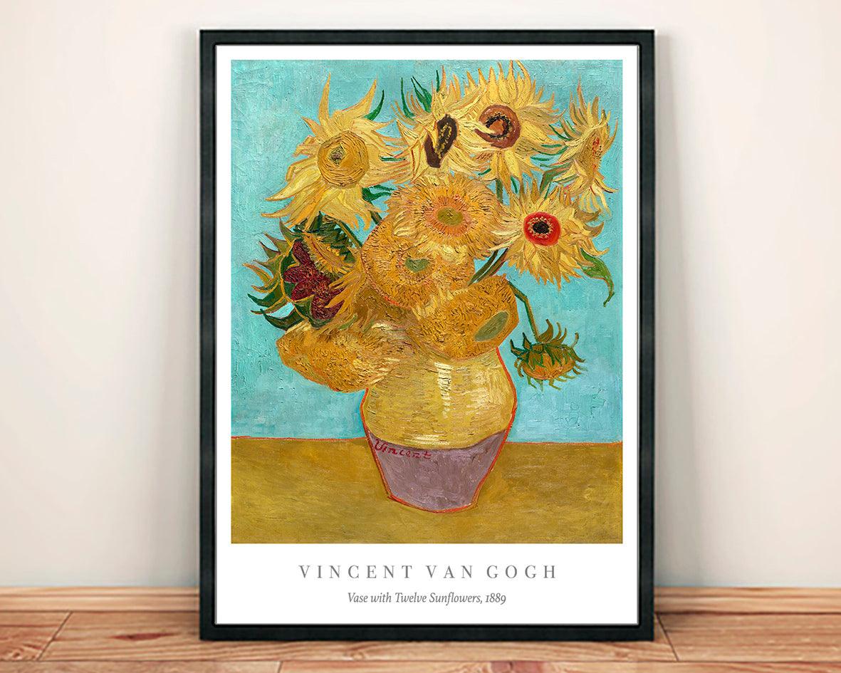VAN GOGH POSTER: Vase with Twelve Sunflowers Print - Pimlico Prints