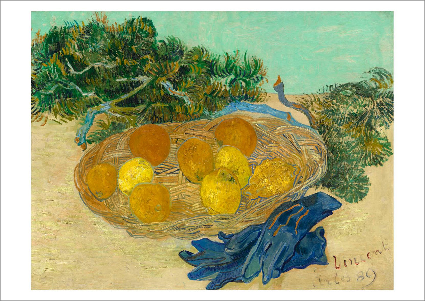 VINCENT VAN GOGH: Still Life of Oranges and Lemons with Blue Gloves, Fine Art Print - Pimlico Prints
