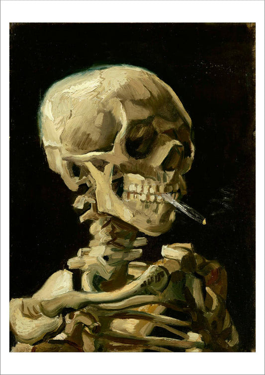 VINCENT VAN GOGH: Skeleton Smoking Cigarette, Fine Art Print - Pimlico Prints