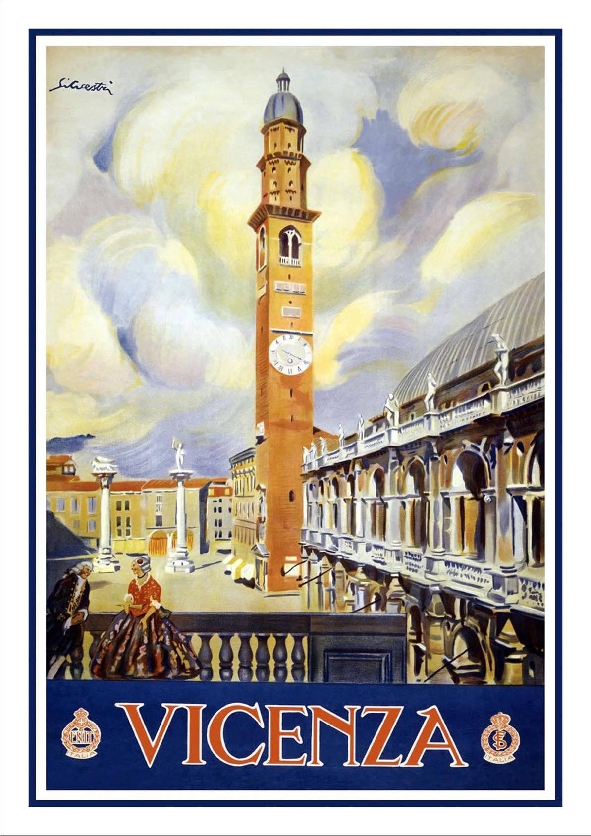 VICENZA TRAVEL POSTER: Vintage Italy Tourism Print - Pimlico Prints