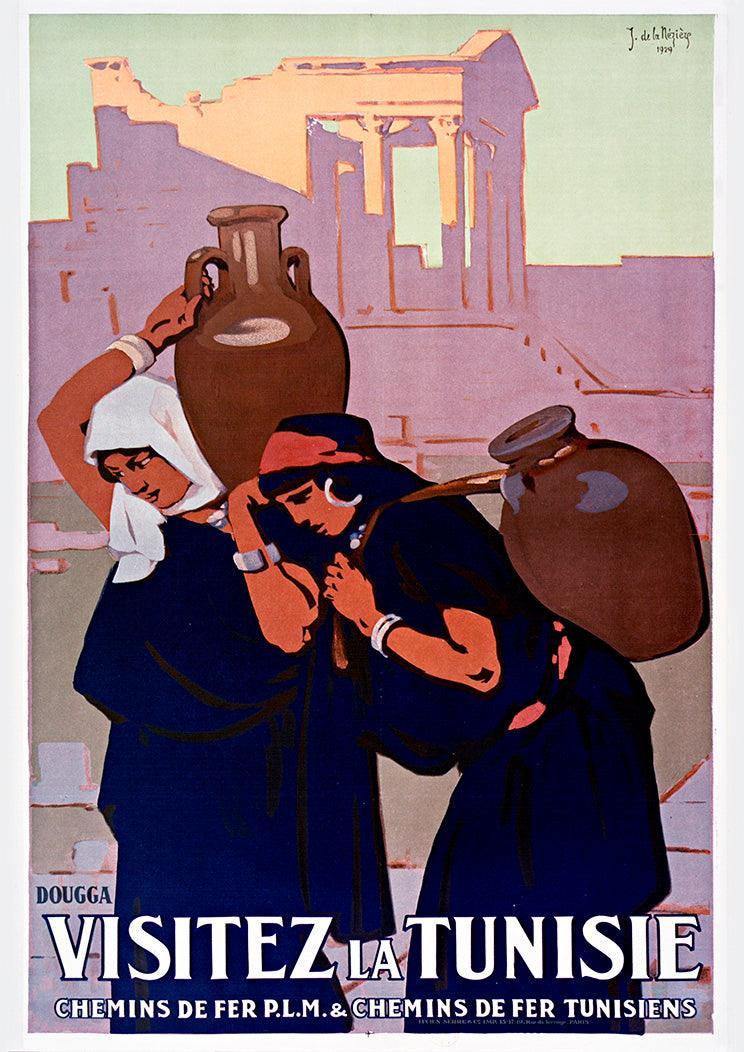 TUNISIA TRAVEL POSTER: Vintage Chemins de Fer Tunisie Advert - Pimlico Prints