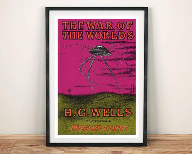 WAR OF THE WORLDS POSTER: Vintage Book Cover Art Print - The Print Arcade