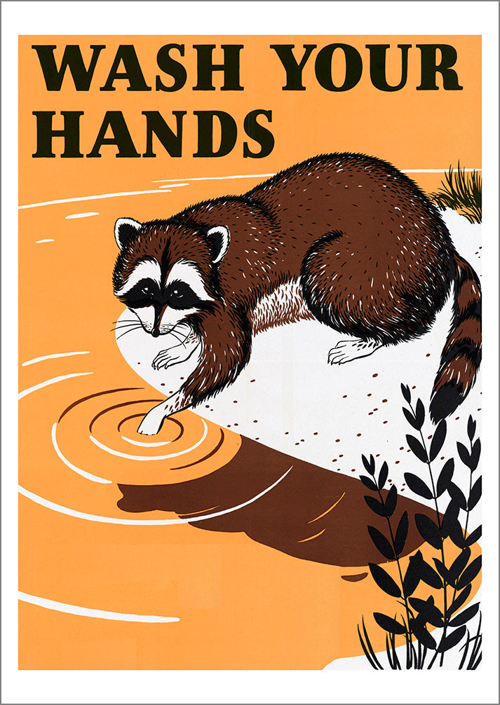 WASH HANDS POSTER: Vintage Toilet Bathroom Advert Art Print