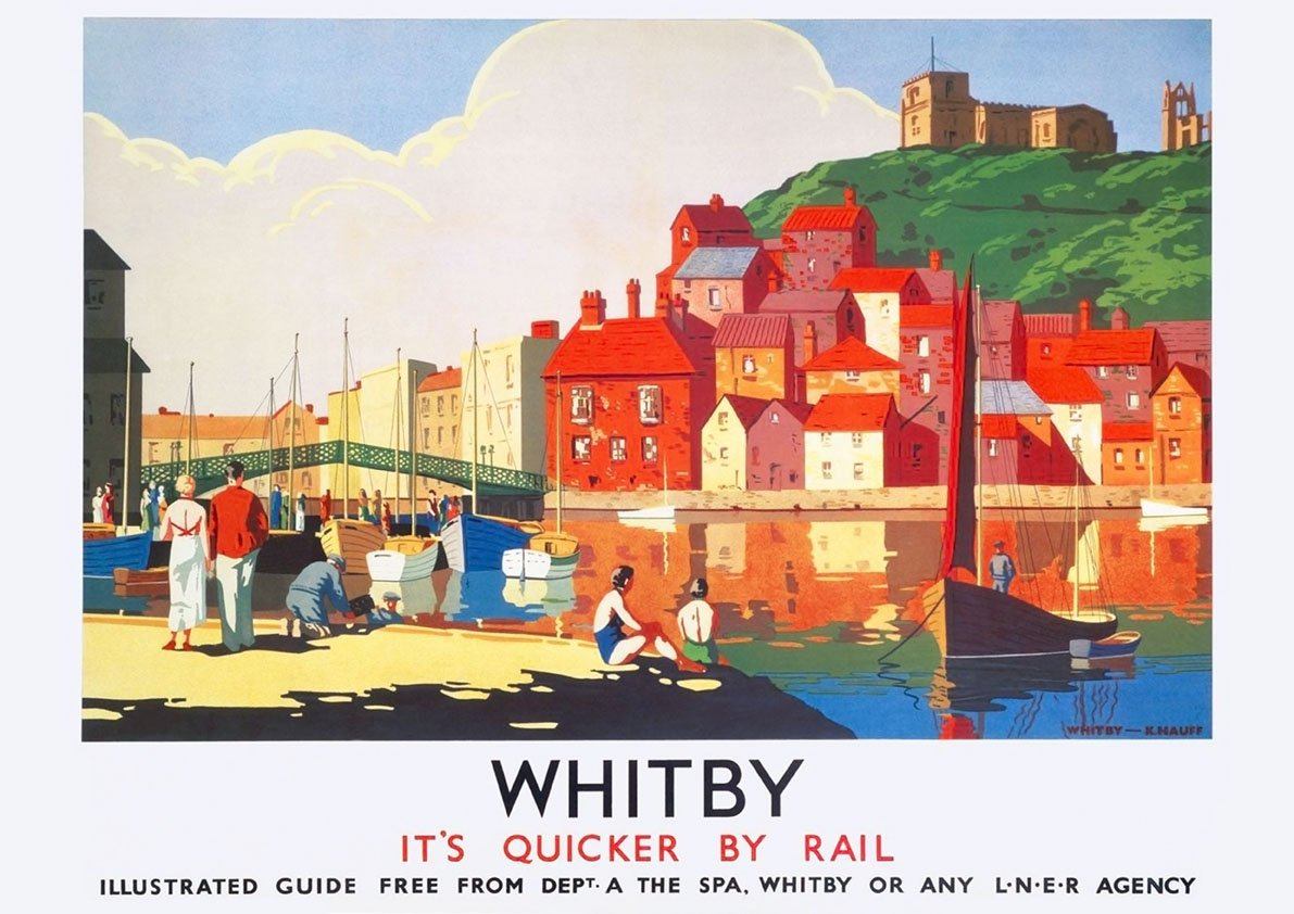 WHITBY RAIL POSTER: Vintage Train Travel Advert - The Print Arcade