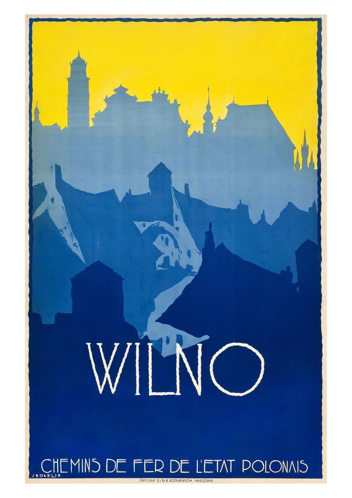 VILNIUS TRAVEL POSTER: Vintage Wilno Tourism Advert - Pimlico Prints