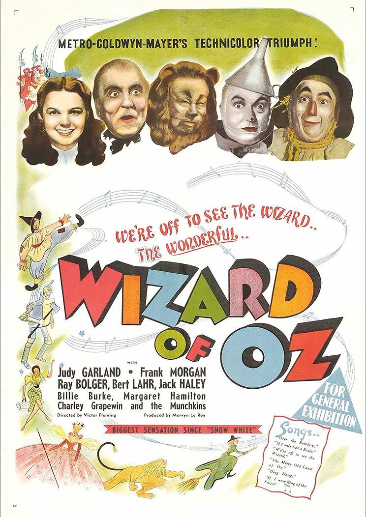 WIZARD OF OZ POSTER: Cinema Movie Promotional Art Print, Green - Pimlico Prints