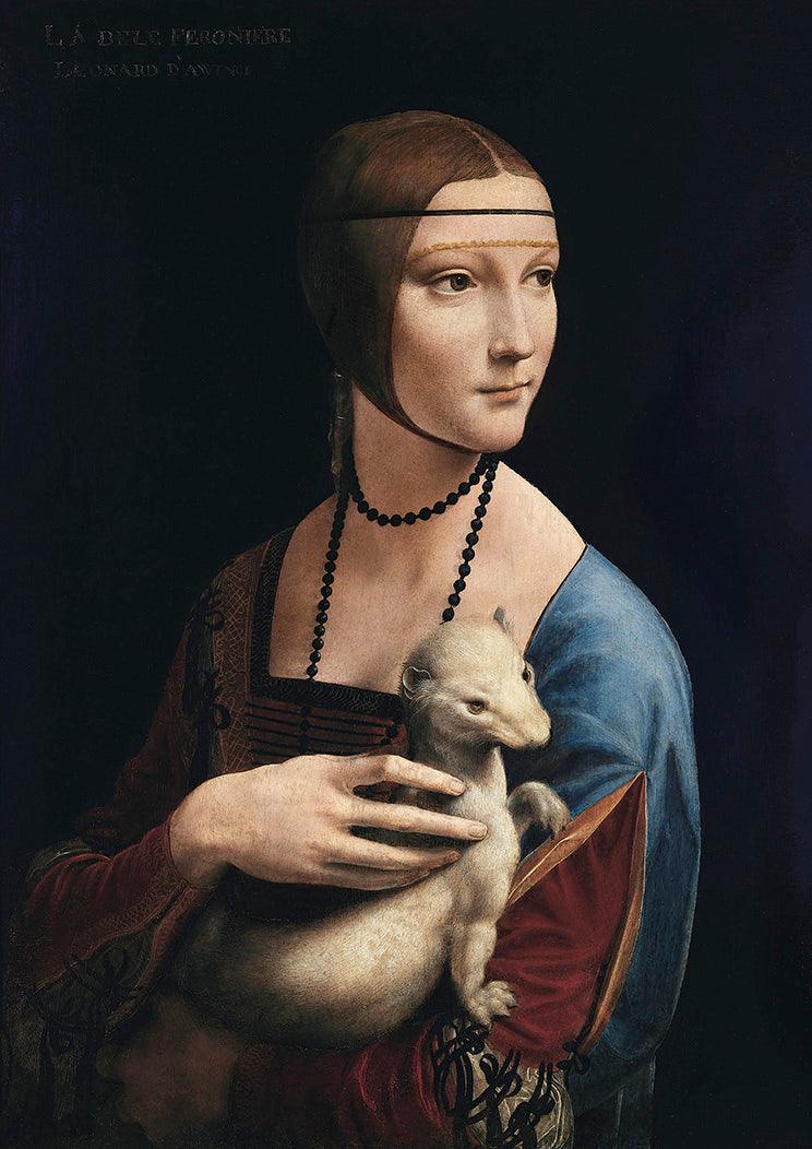 LEONARDO DA VINCI PRINT: Lady with an Ermine, 1490, Fine Art Print - Pimlico Prints