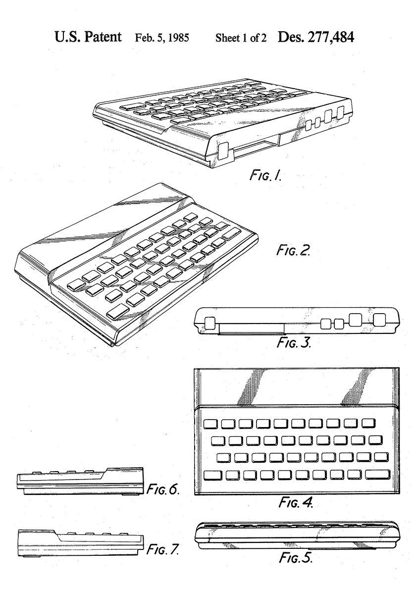 COMPUTER PATENT: Early Keyboard Design Print - Pimlico Prints
