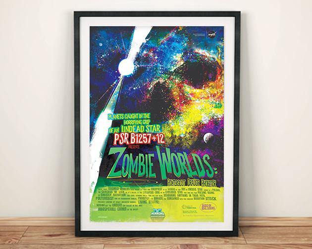 NASA POSTER: Zombie Worlds Galaxy of Horrors Space Print - Pimlico Prints