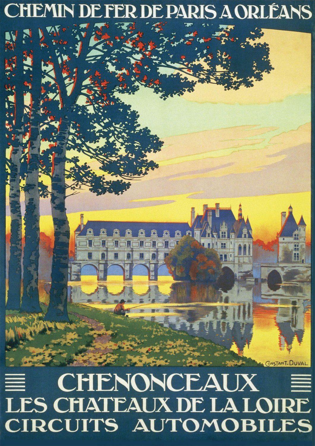 CHENONCEAUX CHATEAU POSTER: Vintage French Castle Travel Advert - Pimlico Prints