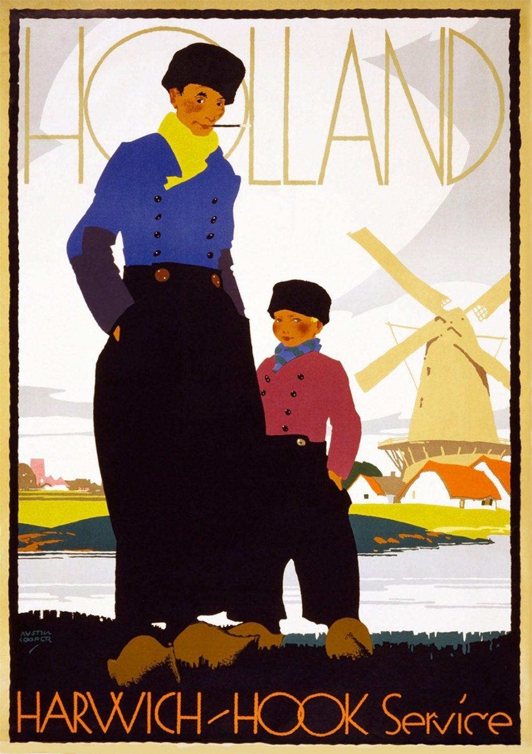 HOLLAND TRAVEL POSTER: Vintage Dutch Holiday Print - Pimlico Prints