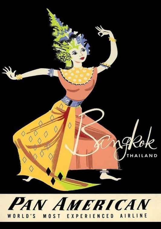 BANGKOK THAILAND POSTER: Vintage Travel Advert - Pimlico Prints