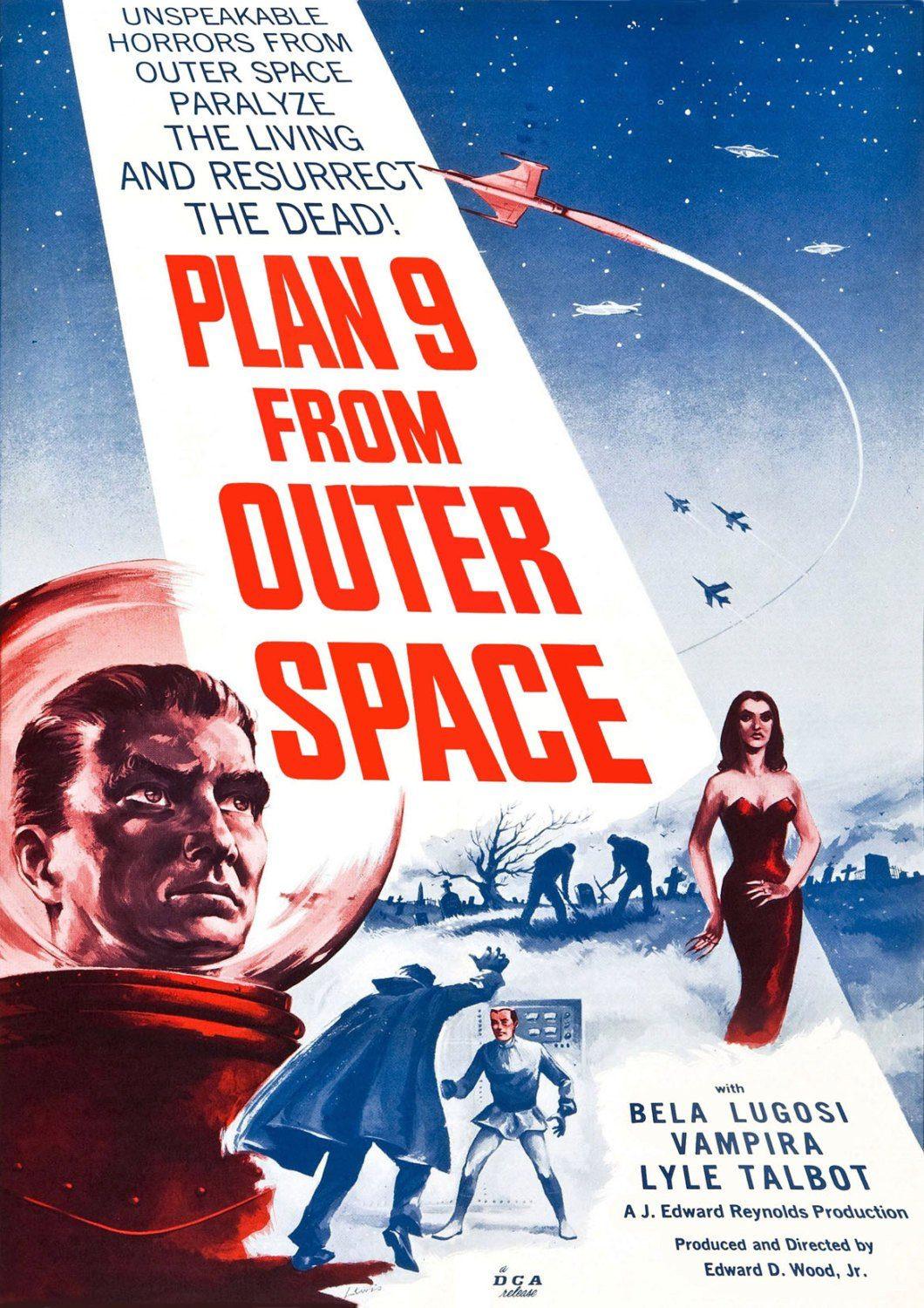 PLAN 9 POSTER: Classic B Movie Hollywood Sci-Fi Art Reprint - Pimlico Prints