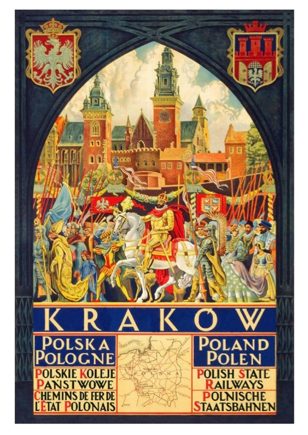 KRAKOW POLAND POSTER: Vintage Travel Advert Print - Pimlico Prints