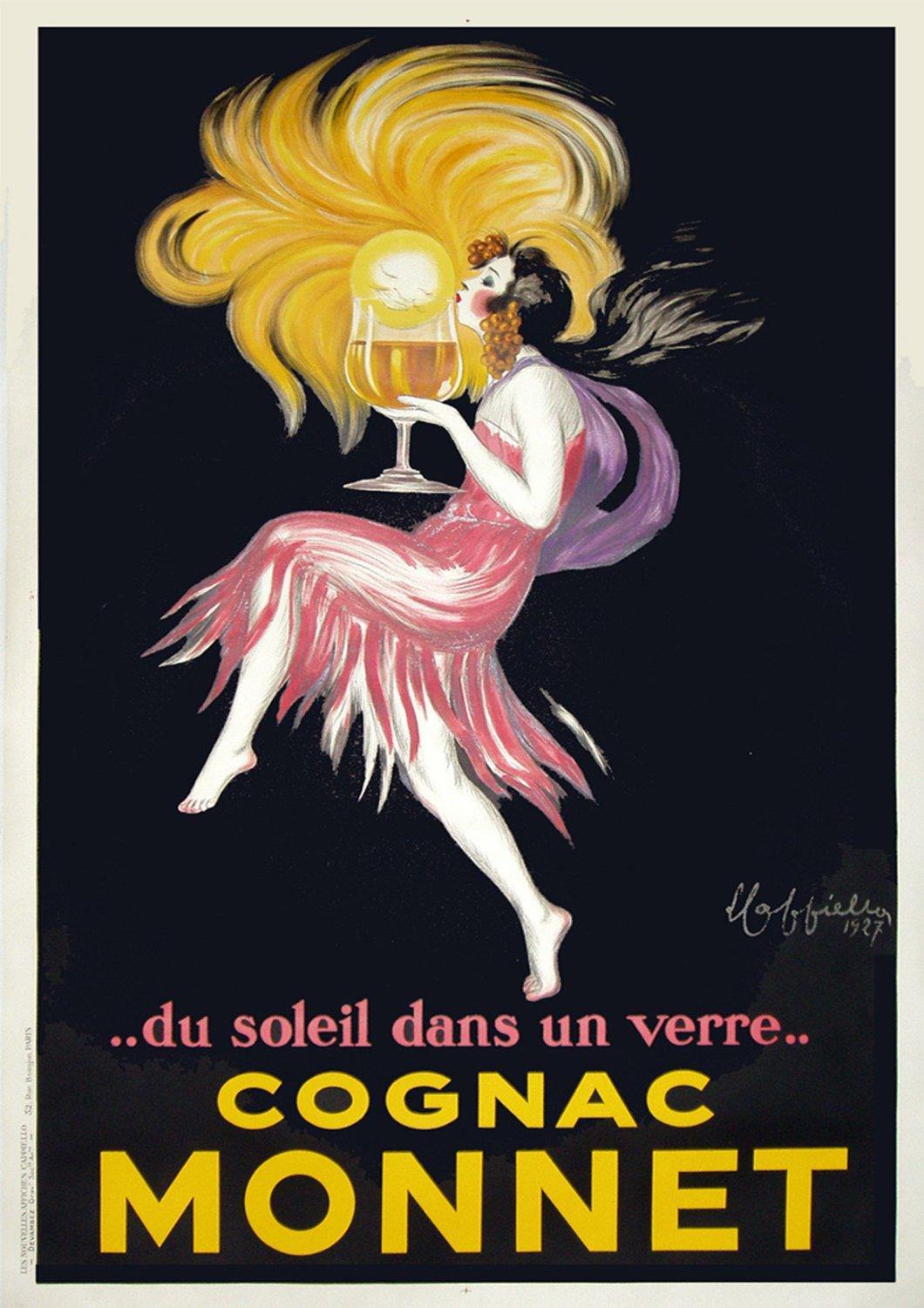 COGNAC POSTER: Vintage French Monnet Brandy Advert - Pimlico Prints