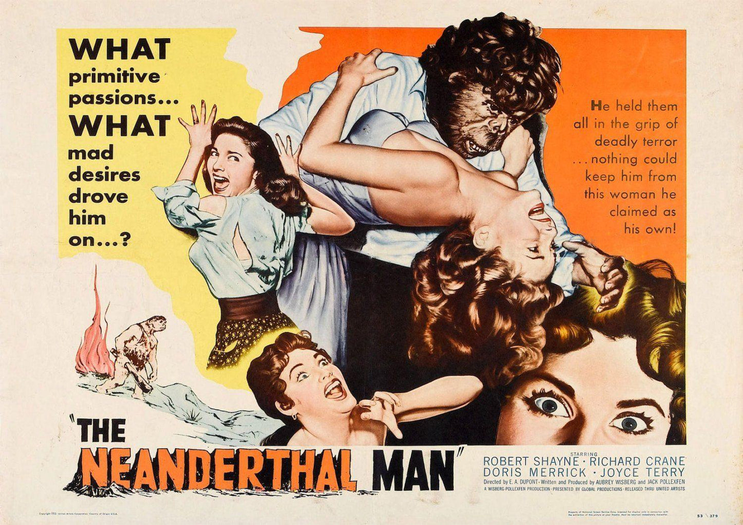 NEANDERTHAL MAN POSTER: Cult Movie Poster - Pimlico Prints