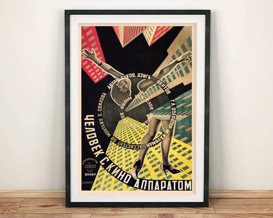 MAN WITH A MOVIE CAMERA: Classic Russian Film Poster - Pimlico Prints