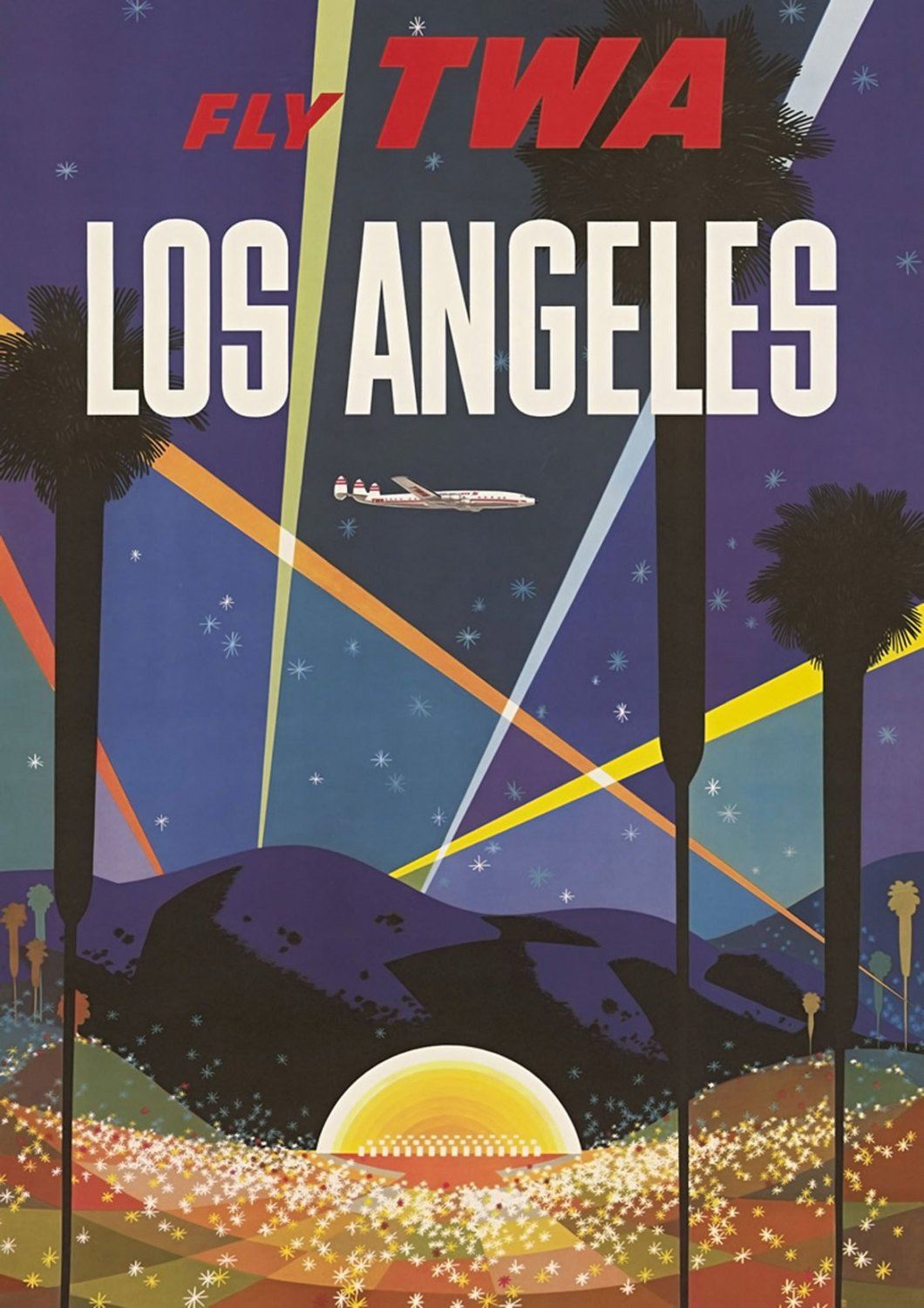 LOS ANGELES POSTER: Vintage Hollywood Travel Advert - Pimlico Prints