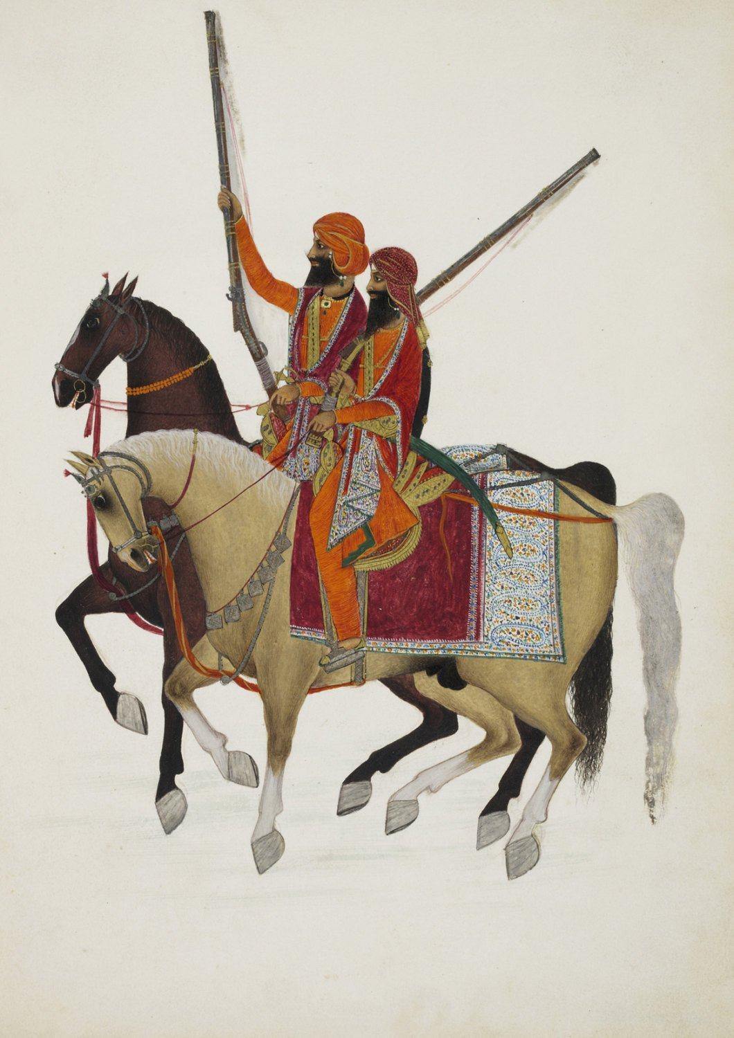 CAVALRY HORSE PRINT: Asian Art Illustration - Pimlico Prints