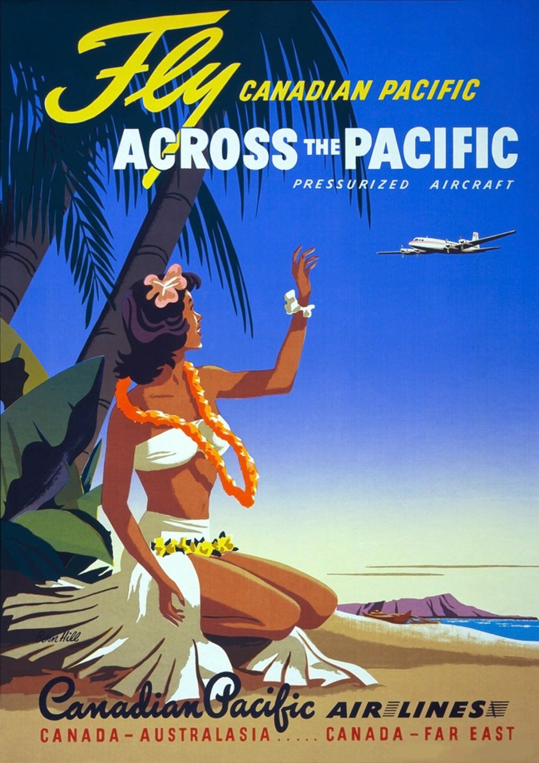 PACIFIC ISLAND POSTER: Vintage South Seas Travel Advert - Pimlico Prints
